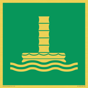 E055 safe condition marine evacuation chute